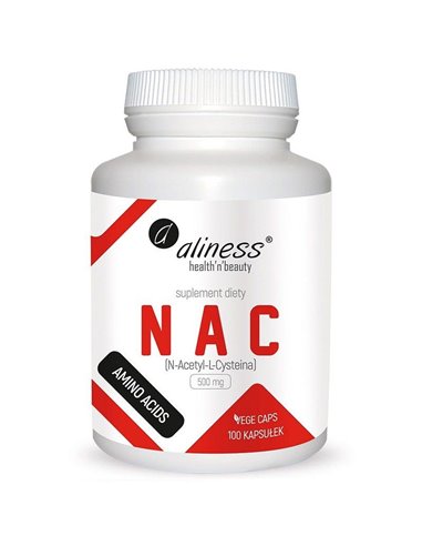 NAC N-Acetyl L-Cysteina, 500 mg, 100 kaps