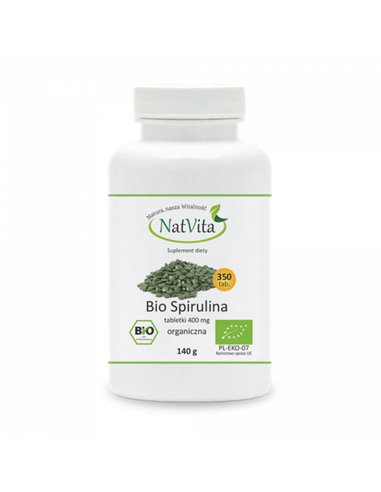 Spirulina BIO 400 mg, 350 tabletek